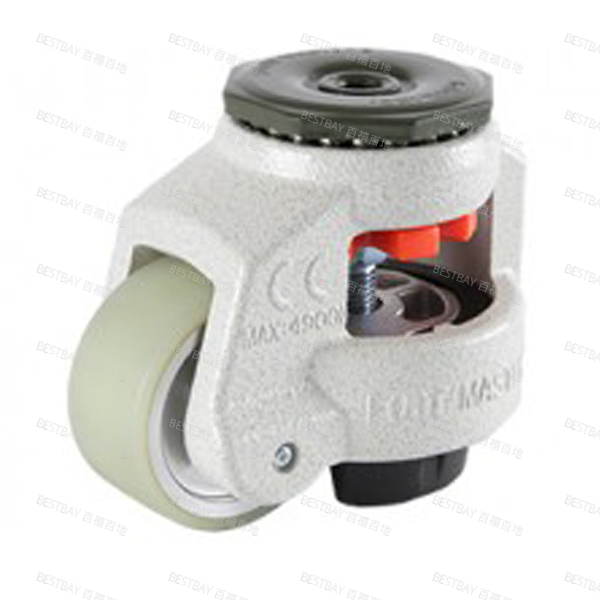 福马脚轮 FOOTMASTER GD系列2.5寸空心铆钉型浇注型聚氨酯水平调节脚轮（轴套） GD-80-S-HUP