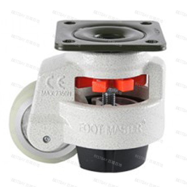 福马脚轮 FOOTMASTER GD系列3寸平底活动浇注型聚氨酯水平调节脚轮（轴套） GD-100-F-HUP