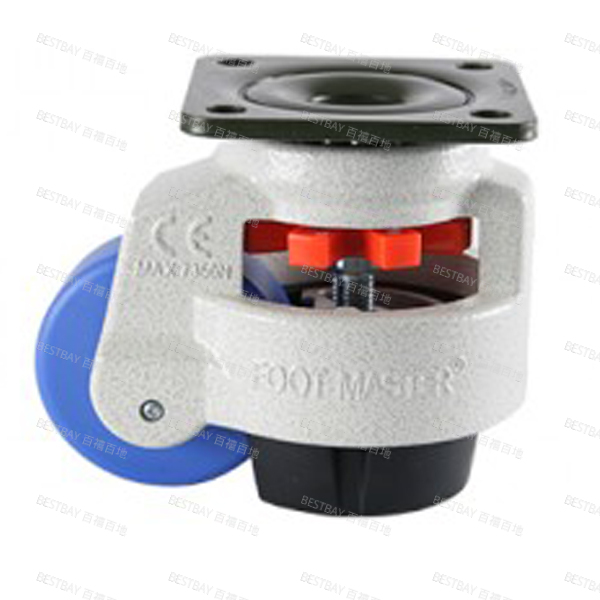 福马脚轮 FOOTMASTER GD系列3寸平底活动MC尼龙水平调节脚轮 GD-100-F-MCN