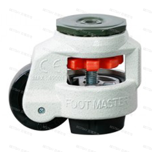 福马脚轮 FOOTMASTER GD系列2.5寸空心铆钉型尼龙66水平调节脚轮 GD-80-S-NYN