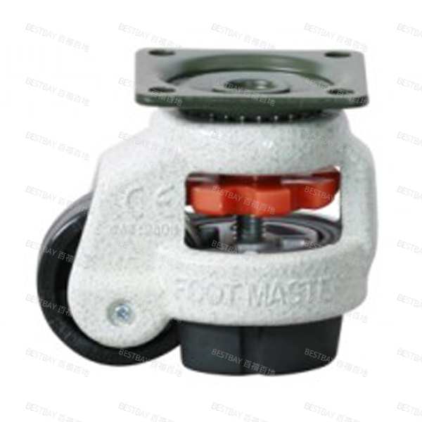 福马脚轮 FOOTMASTER GD系列1.5寸平底活动尼龙66水平调节脚轮 GD-40-F-NYN