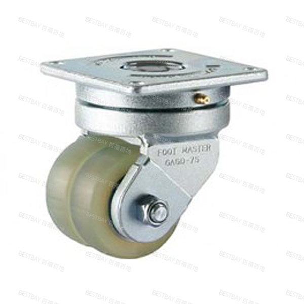 福马脚轮 FOOTMASTER GAGD系列3寸平底活动浇注型铝合金轮毂聚氨酯AGV脚轮(双轴承) GAGD-75-ASF-HUD