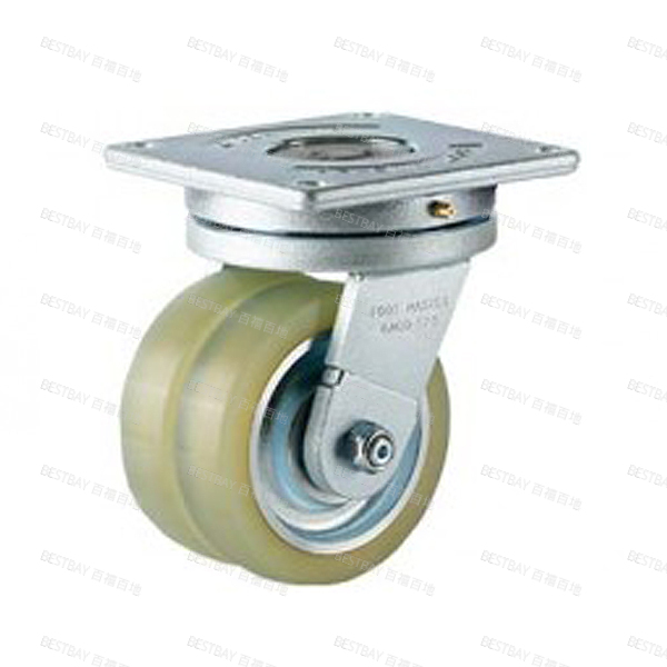 福马脚轮 FOOTMASTER GAGD系列5寸平底活动浇注型铝合金轮毂聚氨酯AGV脚轮(双轴承) GAGD-125-ASF-HUD