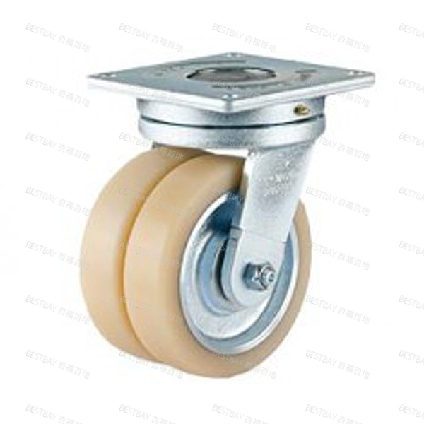 福马脚轮 FOOTMASTER GAGD系列6寸平底活动浇注型碳钢轮毂聚氨酯AGV脚轮(双轴承) GAGD-150-ASF-NUD