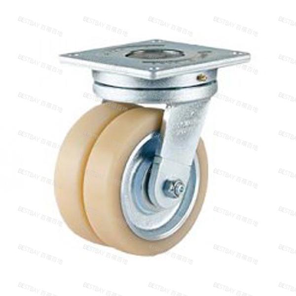 福马脚轮 FOOTMASTER GAGD系列5寸平底活动浇注型碳钢轮毂聚氨酯AGV脚轮(双轴承) GAGD-125-ASF-NUD