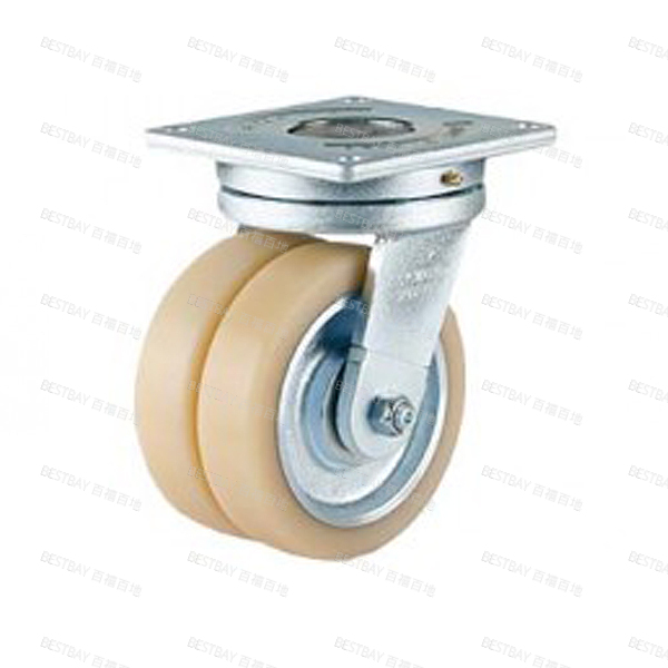 福马脚轮 FOOTMASTER GAGD系列4寸平底活动浇注型碳钢轮毂聚氨酯AGV脚轮(双轴承) GAGD-100-ASF-NUD