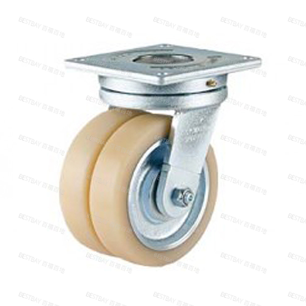 福马脚轮 FOOTMASTER GAGD系列3寸平底活动浇注型碳钢轮毂聚氨酯AGV脚轮(双轴承) GAGD-75-ASF-NUD