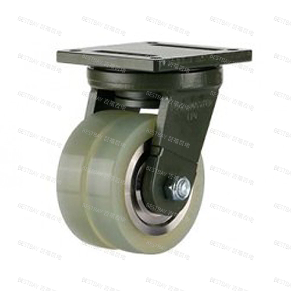 福马脚轮 FOOTMASTER GXTD系列4寸平底活动浇注型铝合金轮毂聚氨酯AGV脚轮(双轴承) GXTD-110-ASF-HUD