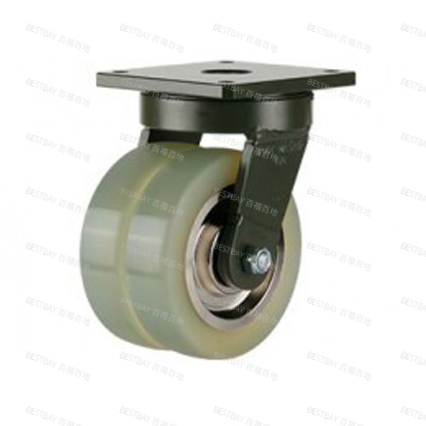 福马脚轮 FOOTMASTER GXTD系列6寸平底活动浇注型铝合金轮毂聚氨酯AGV脚轮(双轴承) GXTD-150-ASF-HUD