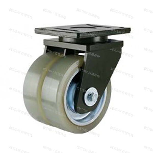 福马脚轮 FOOTMASTER GXTD系列8寸平底活动浇注型铝合金轮毂聚氨酯AGV脚轮(双轴承) GXTD-200-ASF-HUD