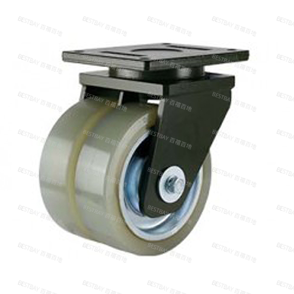 福马脚轮 FOOTMASTER GXTD系列10寸平底活动浇注型铝合金轮毂聚氨酯AGV脚轮(双轴承) GXTD-250-ASF-HUD