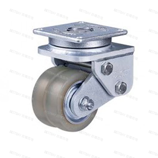 福马脚轮 FOOTMASTER GASD系列3寸平底活动浇注型铝合金轮毂聚氨酯AGV脚轮(双轴承) GASD-75-ASF-HUD