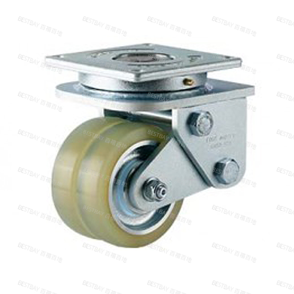 福马脚轮 FOOTMASTER GASD系列5寸平底活动浇注型铝合金轮毂聚氨酯AGV脚轮(双轴承) GASD-125-ASF-HUD