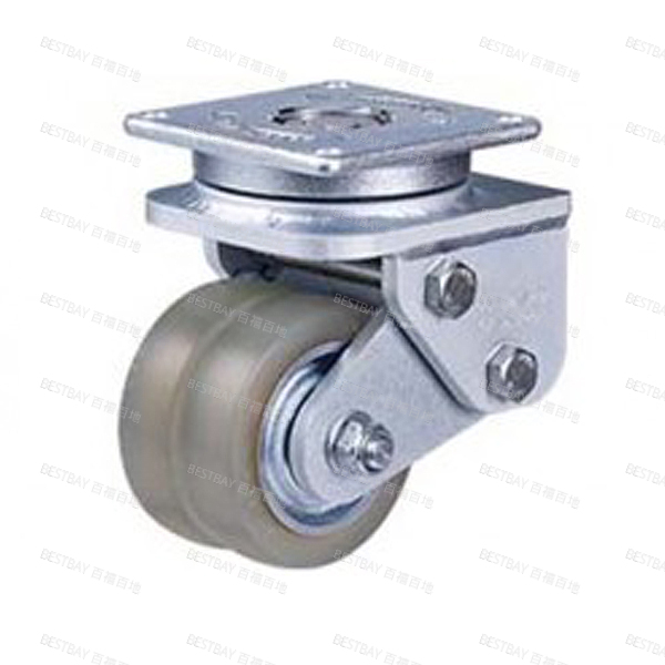 福马脚轮 FOOTMASTER GASD系列6寸平底活动浇注型铝合金轮毂聚氨酯AGV脚轮(双轴承) GASD-150-ASF-HUD