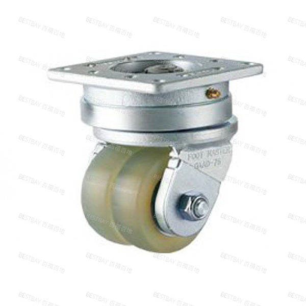 福马脚轮 FOOTMASTER GAAD系列3寸平底活动浇注型铝合金轮毂聚氨酯AGV脚轮(双轴承) GAAD-75-ASF-HUD