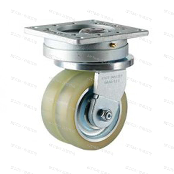 福马脚轮 FOOTMASTER GAAD系列5寸平底活动浇注型铝合金轮毂聚氨酯AGV脚轮(双轴承) GAAD-125-ASF-HUD