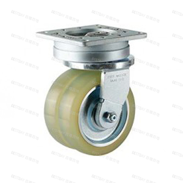 福马脚轮 FOOTMASTER GAAD系列6寸平底活动浇注型铝合金轮毂聚氨酯AGV脚轮(双轴承) GAAD-150-ASF-HUD