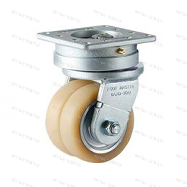 福马脚轮 FOOTMASTER GAAD系列4寸平底活动浇注型碳钢轮毂聚氨酯AGV脚轮(双轴承) GAAD-100-ASF-NUD