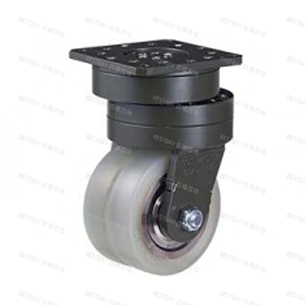 福马脚轮 FOOTMASTER GSAD系列4寸平底活动浇注型铝合金轮毂聚氨酯AGV脚轮(双轴承) GSAD-110-ASF-HUD