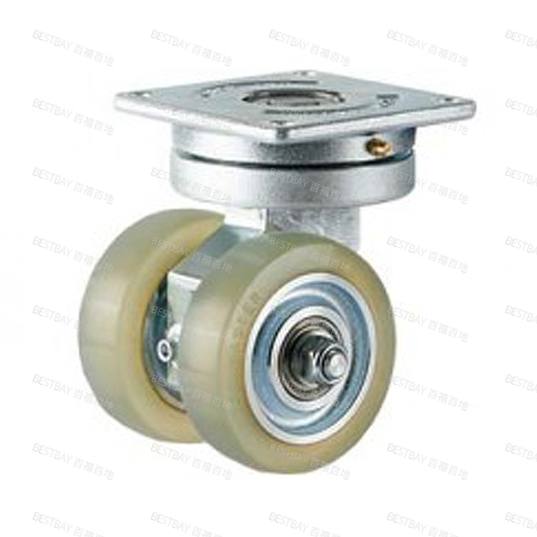 福马脚轮 FOOTMASTER GATD系列4寸平底活动浇注型铝合金轮毂聚氨酯AGV脚轮(双轴承) GATD-100-ASF-HUD