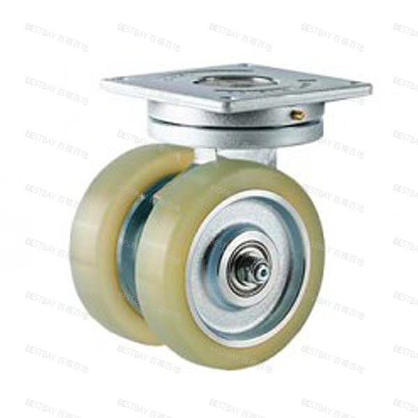 福马脚轮 FOOTMASTER GATD系列6寸平底活动浇注型铝合金轮毂聚氨酯AGV脚轮(双轴承) GATD-150-ASF-HUD