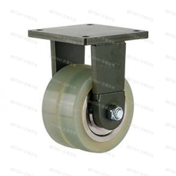 福马脚轮 FOOTMASTER GXTD系列6寸平底固定浇注型铝合金轮毂聚氨酯AGV脚轮(双轴承) GXTD-150-ARF-HUD