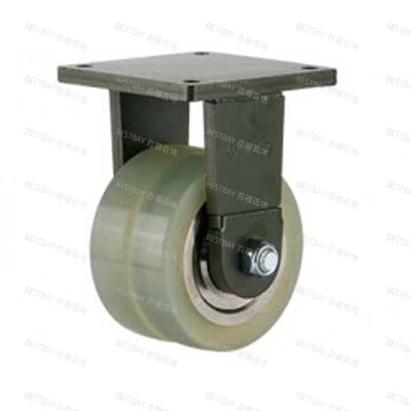 福马脚轮 FOOTMASTER GXTD系列8寸平底固定浇注型铝合金轮毂聚氨酯AGV脚轮(双轴承) GXTD-200-ARF-HUD