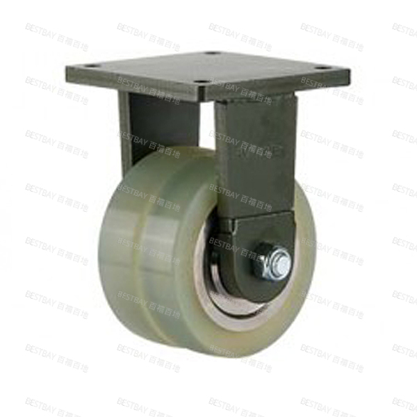 福马脚轮 FOOTMASTER GXTD系列10寸平底固定浇注型铝合金轮毂聚氨酯AGV脚轮(双轴承) GXTD-250-ARF-HUD