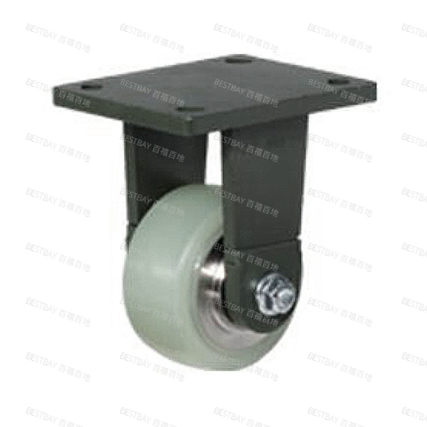 福马脚轮 FOOTMASTER GXTA系列4寸平底固定浇注型碳钢轮毂聚氨酯AGV脚轮(双轴承) GXTA-100-ARF-HUQ