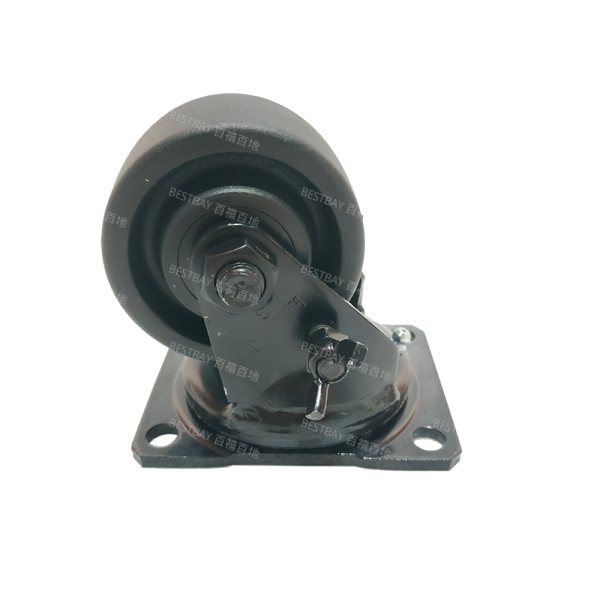 科顺脚轮 COLSON 商业机械轮3寸平底活动玻纤增强尼龙手拧式蝴蝶刹脚轮(滚柱) S4-3312-351BRK3