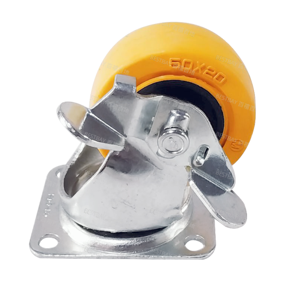 南星脚轮 NANSIN 2寸平底活动EE橡胶防静电单刹脚轮（轴套） 0002-2-T7-EE 整箱订货（100个/箱）