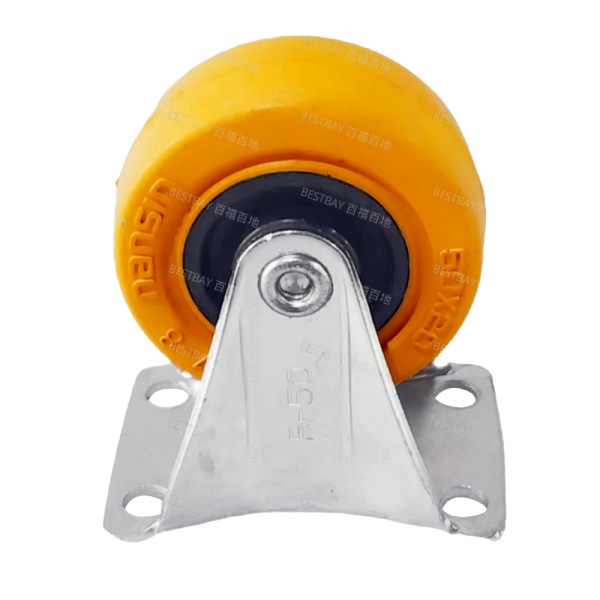 2寸平底固定EE橡胶防静电脚轮（轴套）