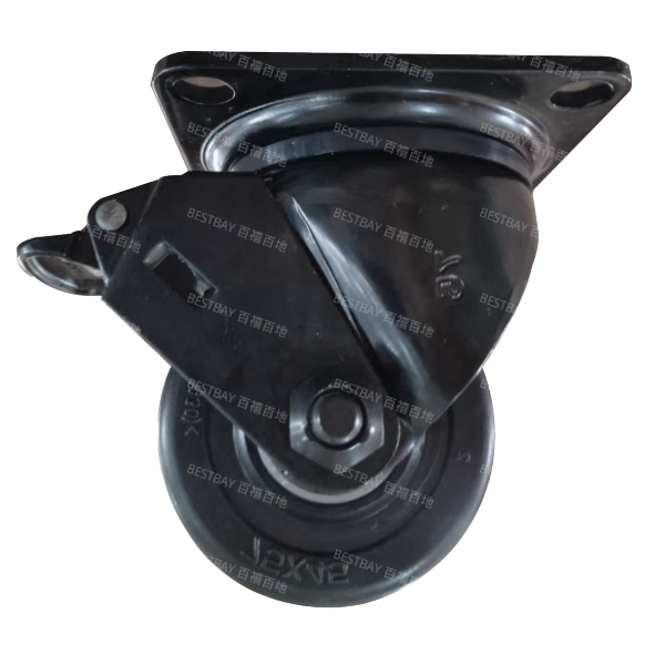 南星脚轮 NANSIN 60系列3寸平底活动GB强化尼龙单刹脚轮(轴承) 6003-2-T0-GB 整箱订货(8个/箱)