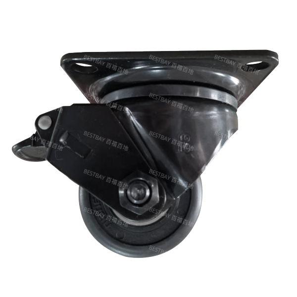 南星脚轮 NANSIN 60系列2.5寸平底活动GB强化尼龙单刹脚轮(轴承) 6025-2-T0-GB 整箱订货(8个/箱)