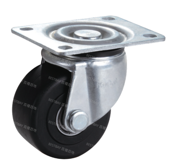 信希脚轮 SHINHEE KC02系列2.5寸平底活动增韧聚丙烯脚轮(双球轴承) KC02HPB2540S01