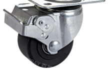 信希脚轮 SHINHEE KC02系列3寸平底活动高强度尼龙正刹脚轮(双球轴承) KC02NXB3040S01PWB