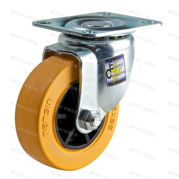 南星脚轮 NANSIN 3寸平底活动EE橡胶防静电脚轮（轴套） 1303-1-T10-EE 整箱订货（40个/箱）