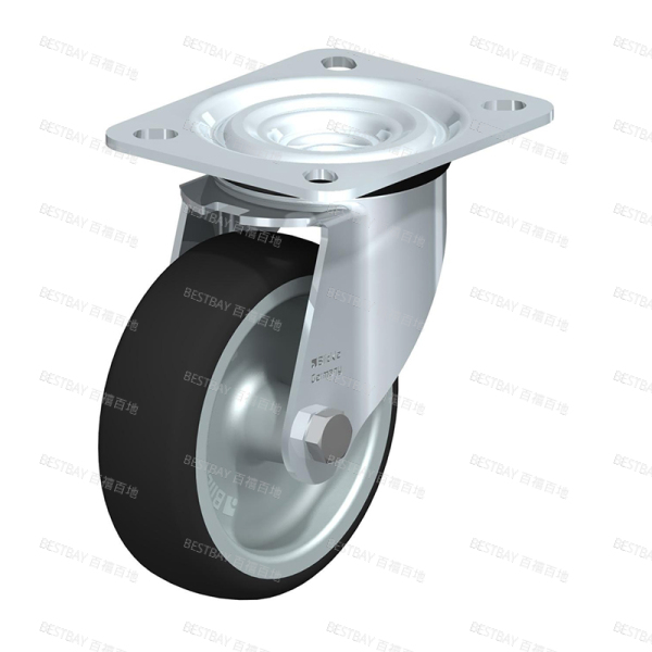 比克力脚轮 BLICKLE L-PATH系列4寸平底活动塑芯聚氨酯脚轮（滑动轴承） L-PATH 100G