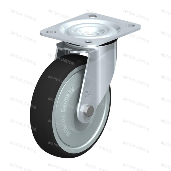 比克力脚轮 BLICKLE L-PATH系列5寸平底活动塑芯聚氨酯脚轮（中心滚珠轴承） L-PATH 125KF