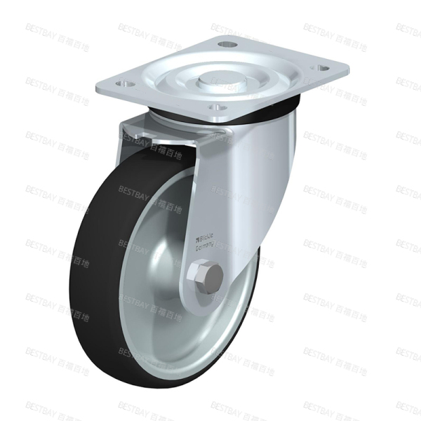 比克力脚轮 BLICKLE L-PATH系列5.5寸平底活动塑芯聚氨酯脚轮（中心滚珠轴承） L-PATH 160KA