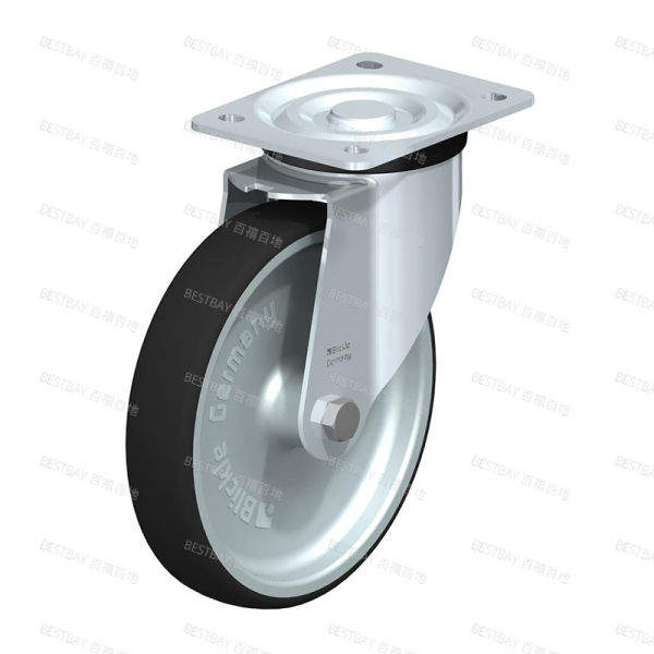 比克力脚轮 BLICKLE L-PATH系列6寸平底活动塑芯聚氨酯脚轮（滑动轴承） L-PATH 200G