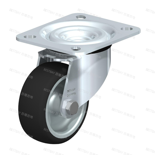 比克力脚轮 BLICKLE L-PATH系列3.5寸平底活动塑芯聚氨酯脚轮（滑动轴承） L-PATH 80G