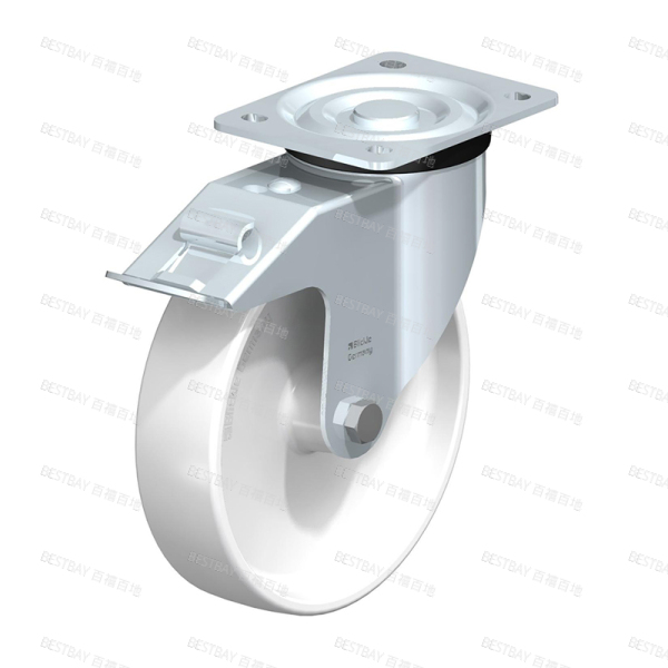 比克力脚轮 BLICKLE L-PO系列5.5寸平底活动尼龙双刹脚轮（滚珠轴承） L-PO 200G-FI