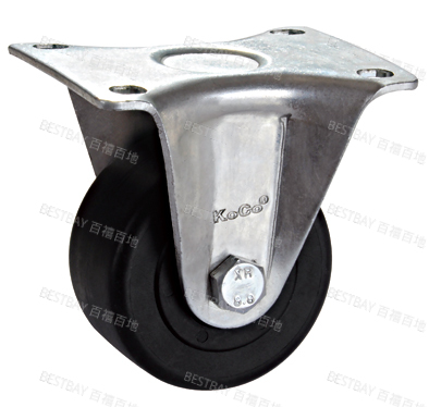 信希脚轮 SHINHEE KC02系列2.5寸平底固定高强度尼龙脚轮(双球轴承) KC02NXB2540R01