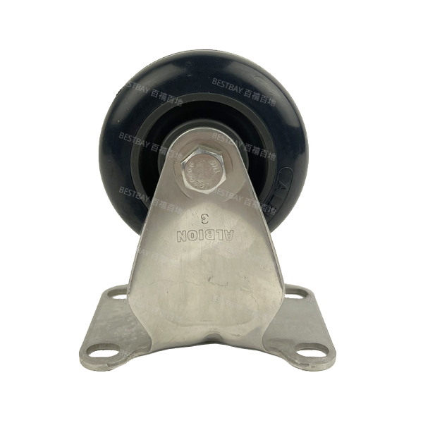 科顺脚轮 COLSON 2系列3寸不锈钢平底固定高科技聚氨酯脚轮(特尔灵) A2-3308SS-944