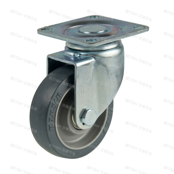 南星脚轮 NANSIN SUS 12系列4寸平底活动TP人造胶脚轮(轴套) 1204-1-T2-TP 整箱订货(30个/箱)