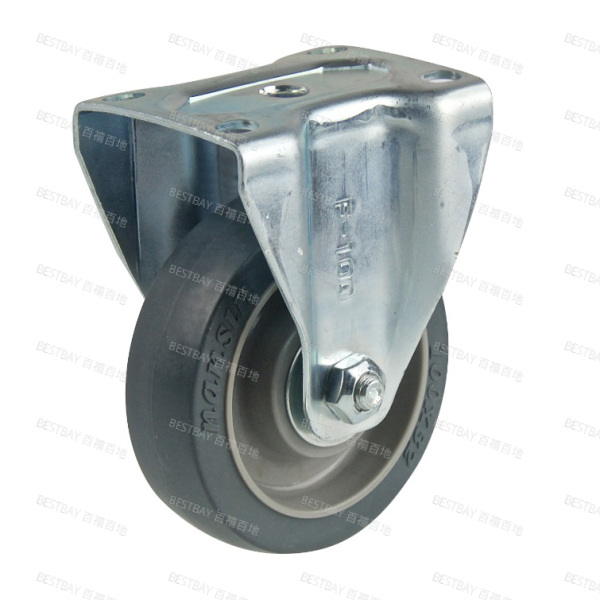 南星脚轮 NANSIN SUS 12系列3寸平底固定TP人造胶脚轮(轴套) 1203-8-T3-TP 整箱订货(50个/箱)