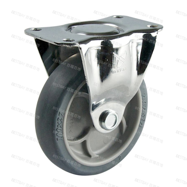 南星脚轮 NANSIN SUS 12系列4寸平底固定UP聚氨酯脚轮(轴套) 1204-8-T2-UP 整箱订货(30个/箱)