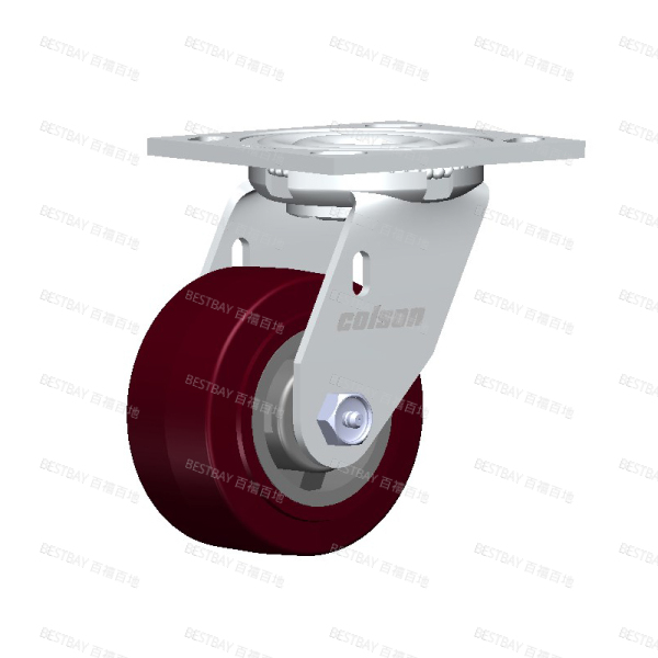 4系列4寸平底活动高科技聚氨酯脚轮（精密滚珠）