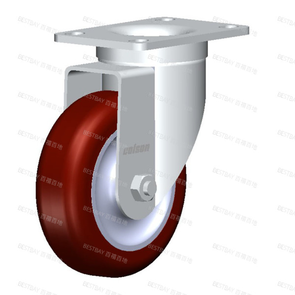 科顺脚轮 COLSON 2系列4寸平底活动高科技聚氨酯脚轮(一体滚珠) 2-4646-95